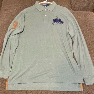 Polo Ralph Lauren Double Horse #3 Shirt Large classic fit EUC